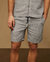 Men Water Resistant Linen Trunk In Navy/white