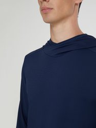 Men's Hooded Sun Tee - Deep Navy