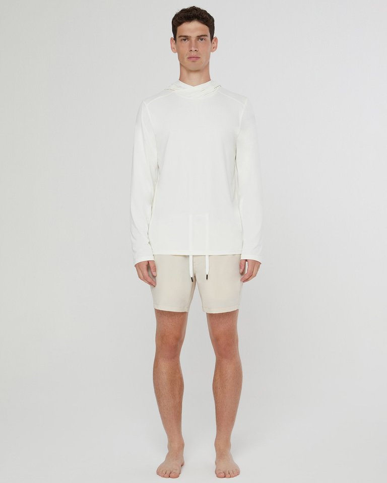 Men's Hooded Sun Tee - White - White