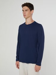 Men's Long Sleeve Sun Tee - Deep Navy