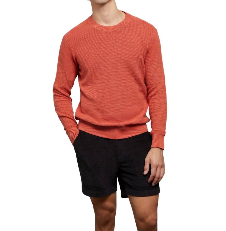 Mens Pigment Dye Sweater In Spiced Ginger - Spiced Ginger