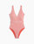 Michelle One Piece - Spiced Coral Striped