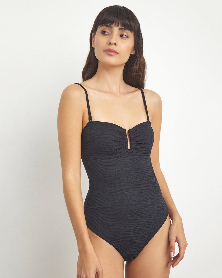 Pauline One Piece - Black Zebra