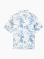 Printed Camp Shirt - Sapphire Tie Dye Paisley