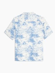 Printed Camp Shirt - Sapphire Tie Dye Paisley - Sapphire Tie Dye Paisley