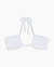 Ruched Halter Bikini Top - White