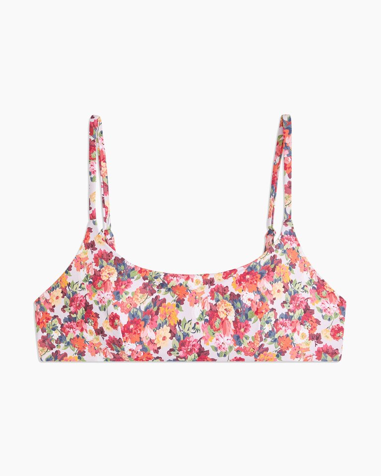 Sarita Bikini Top - Spiced Coral Floral Garden