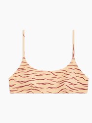 Sarita Tiger Lines Bikini Top - Hazelnut