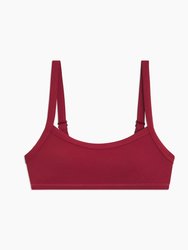 Scoop Neck Bra Top - Rust