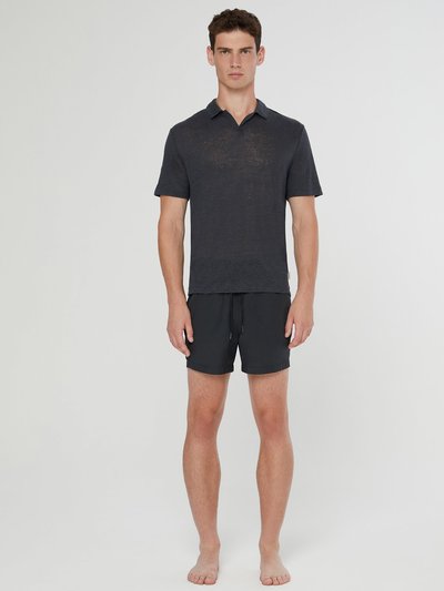 Onia Shaun Linen Polo T-Shirt - Gunmetal product
