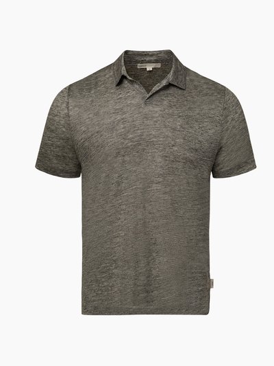 Onia Shaun Linen Polo T-Shirt - Heather Grey product