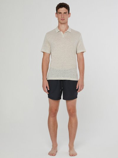 Onia Shaun Linen Polo T-Shirt - Stone product