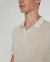 Shaun Linen Polo T-Shirt - Stone