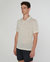 Shaun Linen Polo T-Shirt - Stone