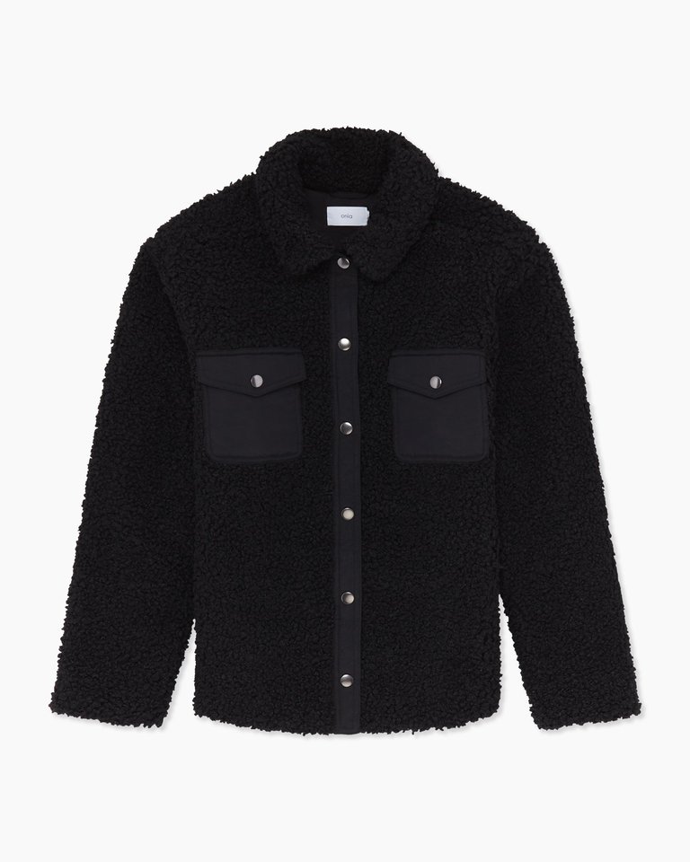 Sherpa Nylon Jacket - Black