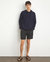 Slub Pull-Over Hoodie - Deep Navy