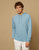 Slub Pull-Over Hoodie - Dusk Blue