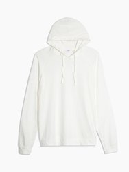 Slub Pull-Over Hoodie - White