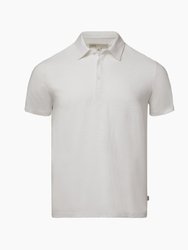 Slub Short Sleeve Polo - White - White