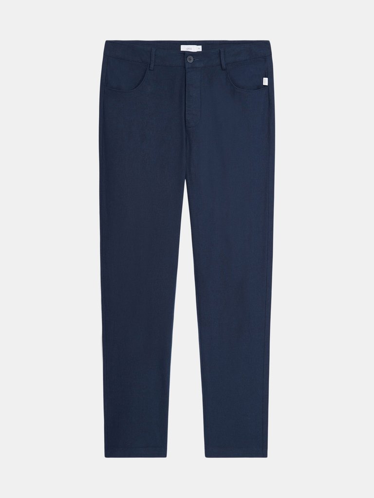 Stretch Linen Traveler Pant - Deep Navy