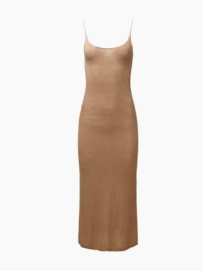 Onia Textured Linen Sweater Scoop Maxi Dress - Sand product