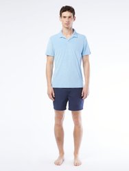 Towel Terry Johnny Collar Polo - Air Blue