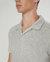 Towel Terry Johnny Collar Polo - Heather Grey