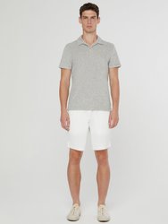 Towel Terry Johnny Collar Polo - Heather Grey - Heather Grey