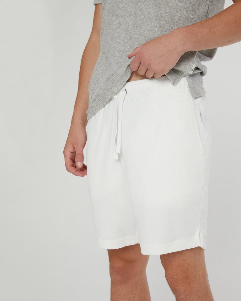 Towel Terry Pull-On Short - White