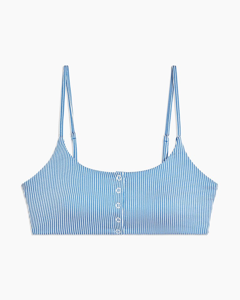 Veronica Bikini Top - Snorkel Blue Striped