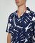 Viscose Vacation Shirt - White/Deep Navy