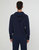 Waffle Half Button Hoodie - Deep Navy