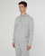 Waffle Half Button Hoodie - Heather Grey