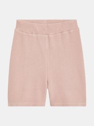 Waffle Knit Biker Shorts - Blush