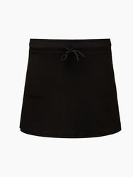 Waffle Mini Swim Skirt - Black - Black