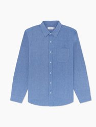 Washed Oxford Long Sleeve Shirt - Oxford Blue