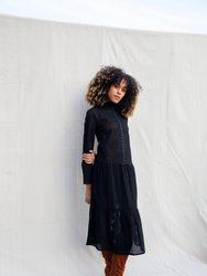 Adri Dress / Black Cotton Eyelet