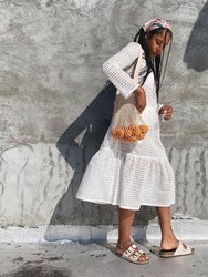 Adri Dress / Vintage White Cotton Eyelet