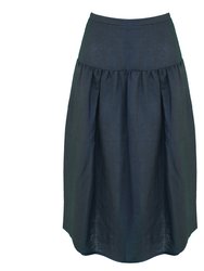 Beth Skirt / Black Linen