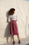 Beth Skirt / Scarlet Red Linen