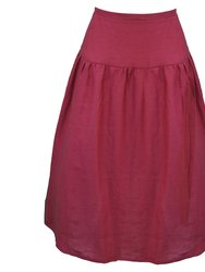 Beth Skirt / Scarlet Red Linen