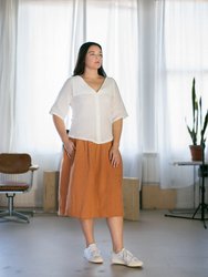 Beth Skirt / Terracotta Linen