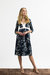 Carla Dress / Navy + Milky White Floral Cotton - Navy Milky White