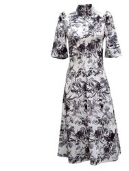 Esther Dress / Milk + Black Toile Cotton