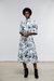 Esther Dress / Milk + Black Toile Cotton - Milky White & Black