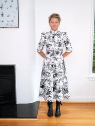 Esther Dress / Milk + Black Toile Cotton