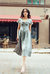 Helena Dress In Pale Blue With Shell Buttons