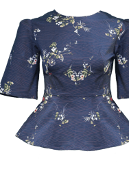 Lisa Top / Plum Floral Cotton