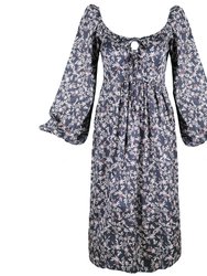 Marcela Dress / Black Floral Cotton