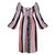 Marcela Dress / Peach + Black Cotton Floral Stripe